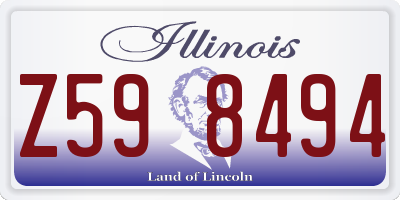 IL license plate Z598494