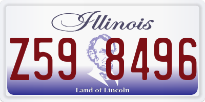 IL license plate Z598496