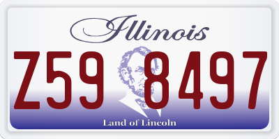 IL license plate Z598497
