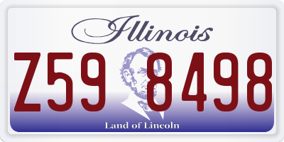 IL license plate Z598498