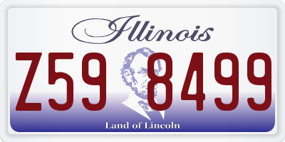 IL license plate Z598499