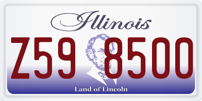 IL license plate Z598500
