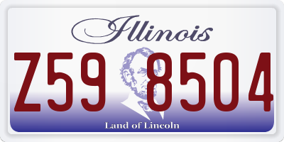 IL license plate Z598504