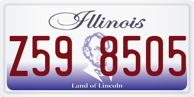 IL license plate Z598505