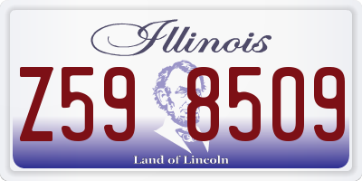 IL license plate Z598509