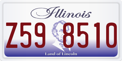 IL license plate Z598510