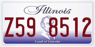 IL license plate Z598512