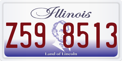 IL license plate Z598513