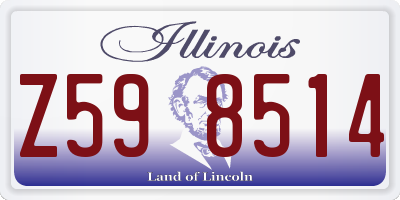 IL license plate Z598514