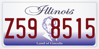 IL license plate Z598515