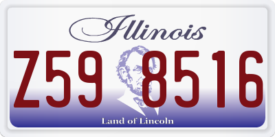 IL license plate Z598516