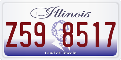 IL license plate Z598517