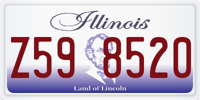 IL license plate Z598520