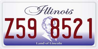 IL license plate Z598521