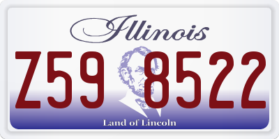 IL license plate Z598522