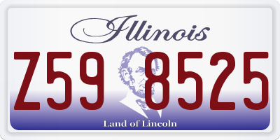 IL license plate Z598525