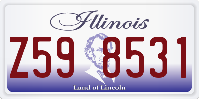 IL license plate Z598531