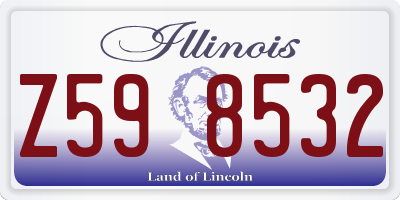 IL license plate Z598532