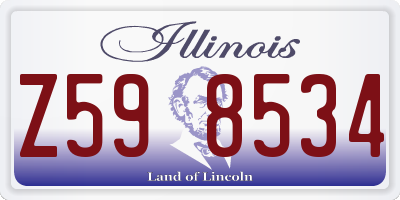 IL license plate Z598534