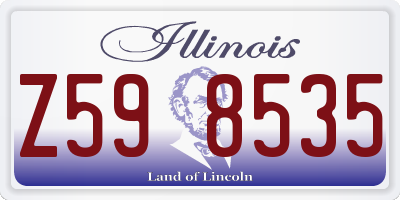 IL license plate Z598535