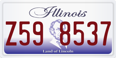 IL license plate Z598537