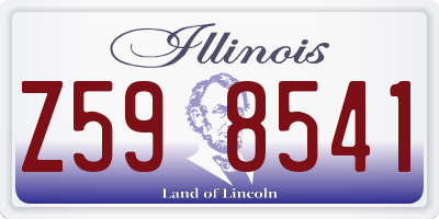 IL license plate Z598541