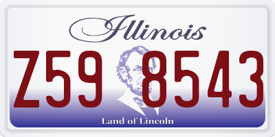 IL license plate Z598543