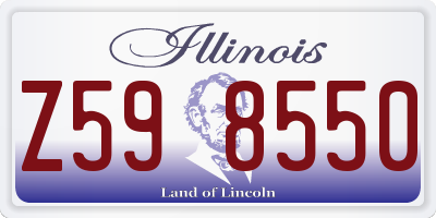 IL license plate Z598550
