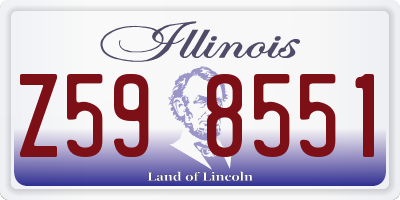 IL license plate Z598551