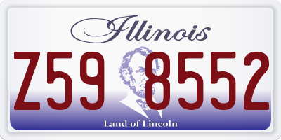 IL license plate Z598552