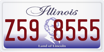 IL license plate Z598555