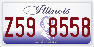 IL license plate Z598558
