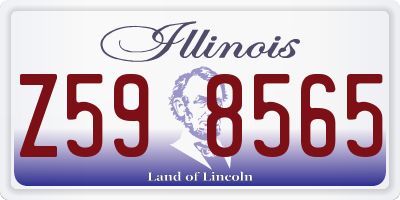 IL license plate Z598565
