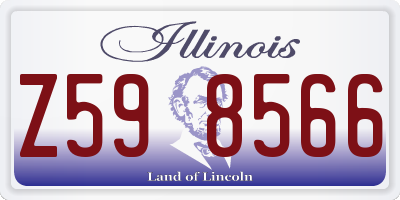 IL license plate Z598566