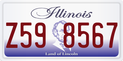 IL license plate Z598567