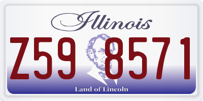 IL license plate Z598571