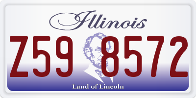 IL license plate Z598572