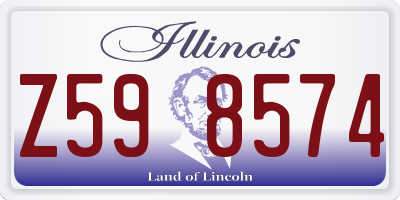 IL license plate Z598574