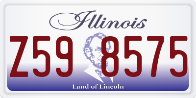 IL license plate Z598575