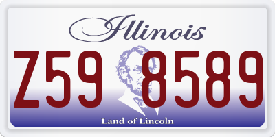 IL license plate Z598589
