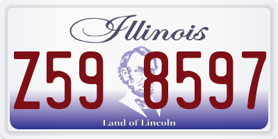 IL license plate Z598597