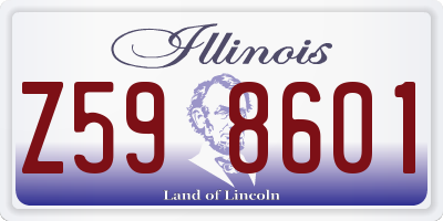 IL license plate Z598601