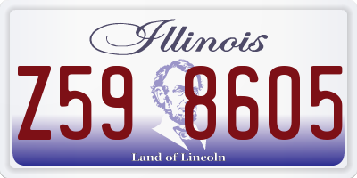 IL license plate Z598605