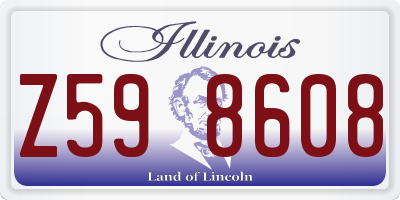 IL license plate Z598608