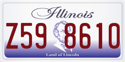 IL license plate Z598610