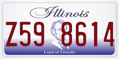 IL license plate Z598614