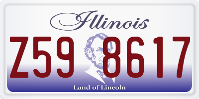 IL license plate Z598617