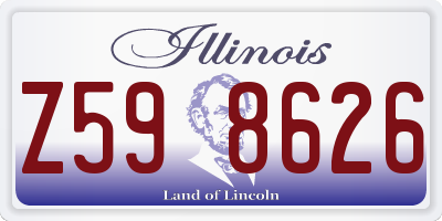 IL license plate Z598626