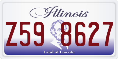 IL license plate Z598627