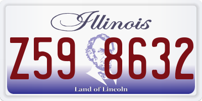 IL license plate Z598632